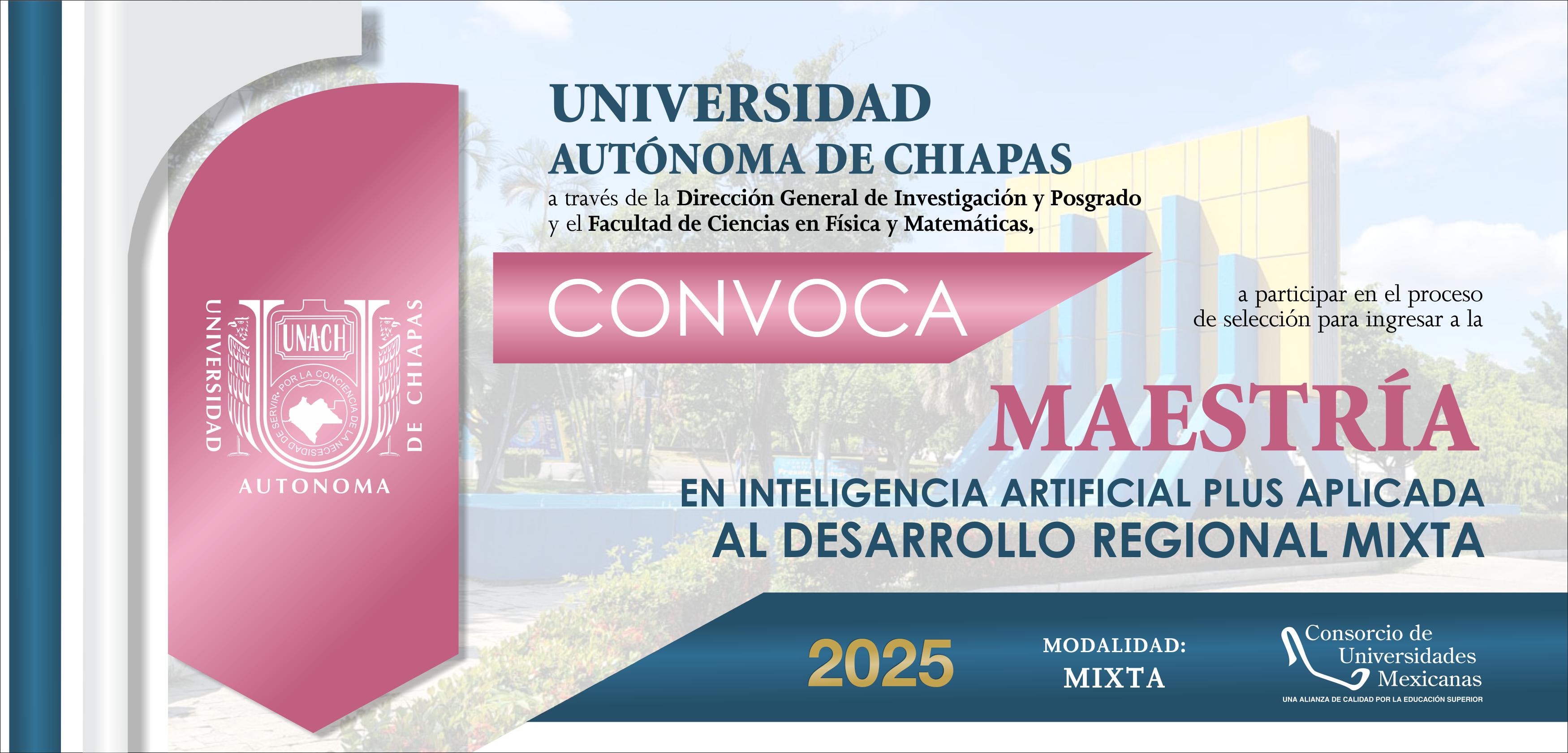 MAESTRÍA EN INTELIGENCIA ARTIFICIAL PLUS APLICADA AL DESARROLLO REGIONAL MODALIDAD MIXTA. SE AMPLÍA LA RECEPCIÓN DE SOLICITUDES HASTA EL 3 DE FEBRERO DE 2026